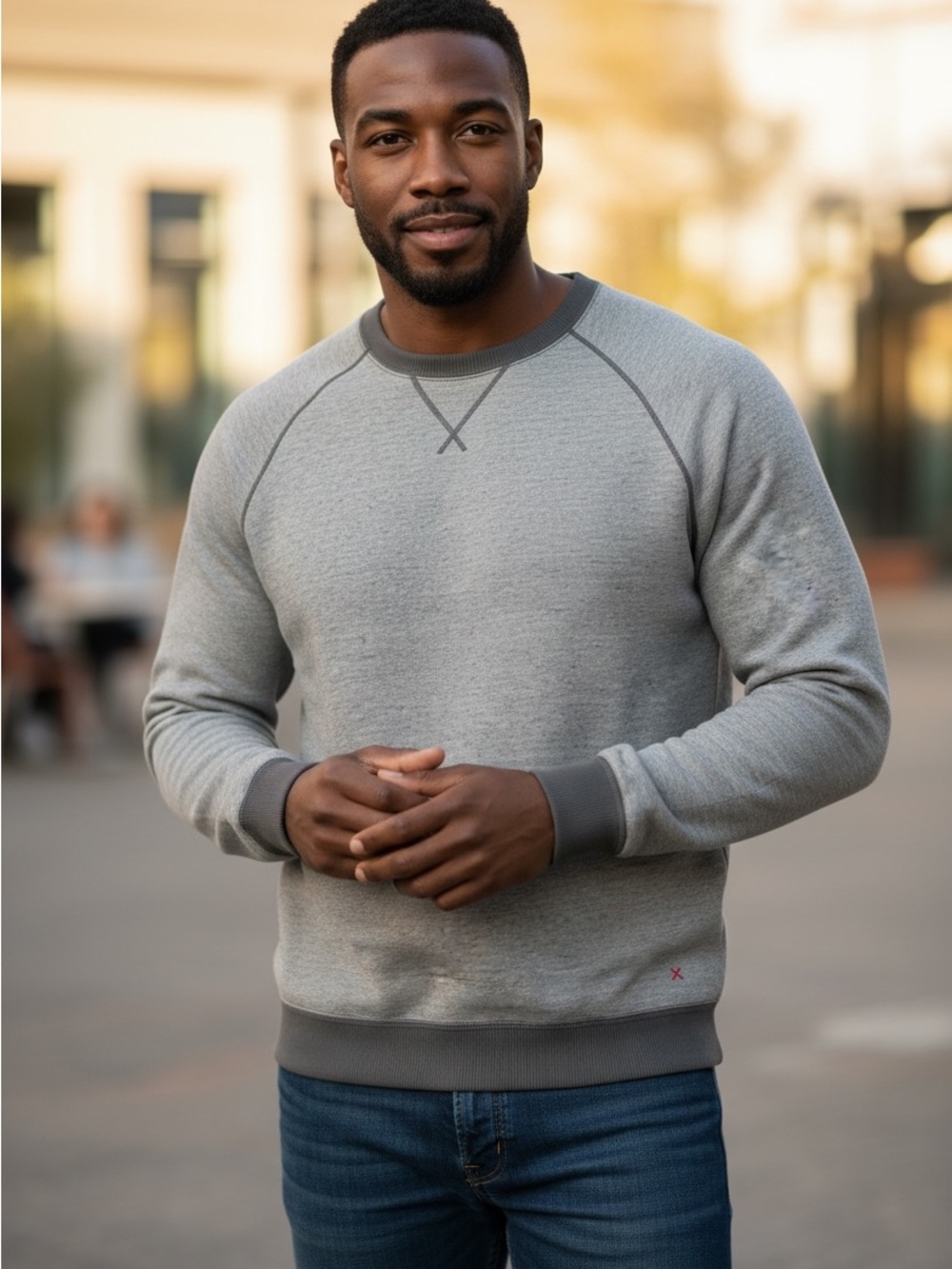 Men's Blake Shelton Heathered Gray Crewneck Sweatshirt